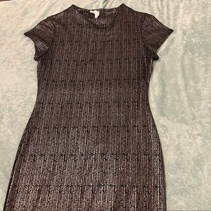 Stella luce black and gold midi dress
